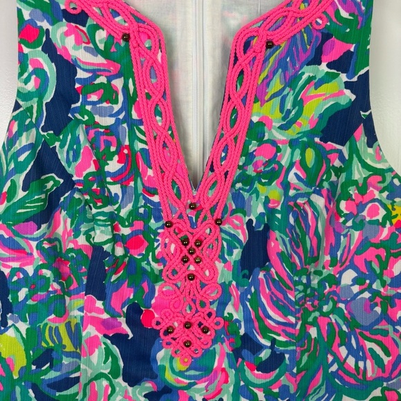 Lilly Pulitzer Ryder Cotton Shift Dress in Indigo Exotic Size 2 - Picture 6 of 9